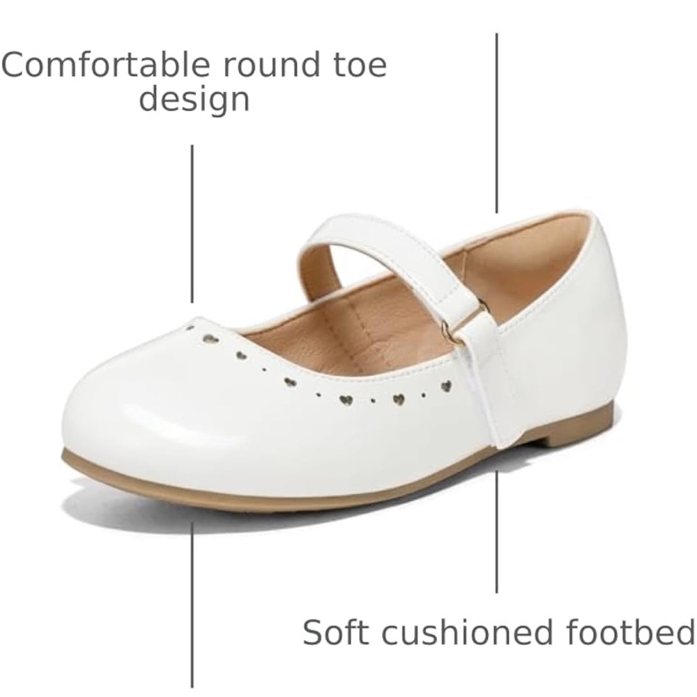 White Kids Mary Jane Shoes